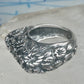 Vintage Dian Malouf Sterling Silver Floral Repousse Dome Ring Flower Garden Statement Size 6 925