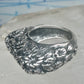 Vintage Dian Malouf Sterling Silver Floral Repousse Dome Ring Flower Garden Statement Size 6 925