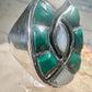 Malachite ring size 11.25 MOP Navajo southwest band cowboy sterling silver men