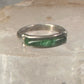 Navajo Malachite ring size 6 southwest band sterling silver women girls