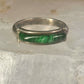Navajo Malachite ring size 6 southwest band sterling silver women girls