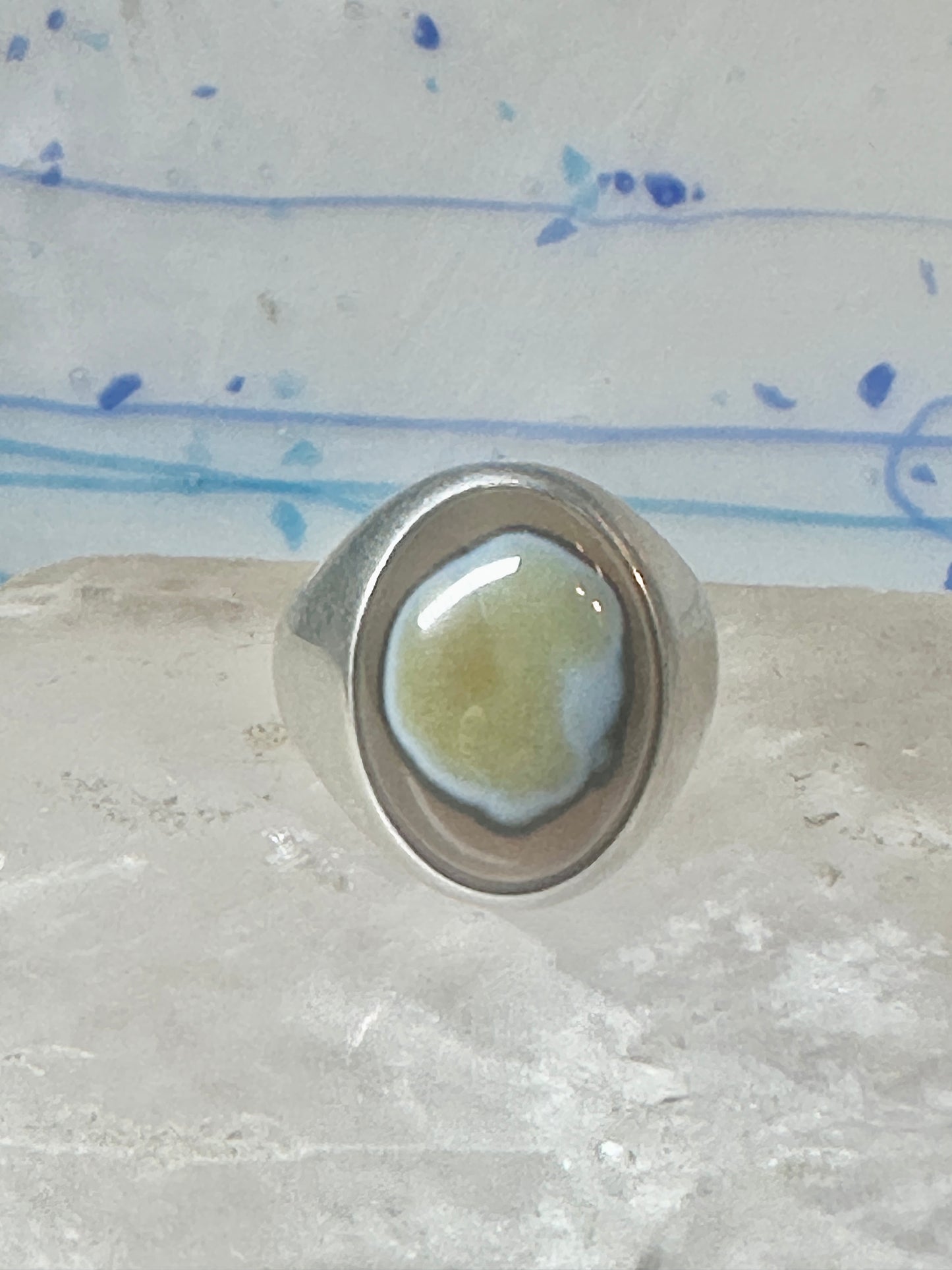 Agate Ring Wm Wheeler Ring band sterling silver size 9.50 women men