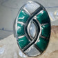 Malachite ring size 11.25 MOP Navajo southwest band cowboy sterling silver men