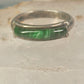Navajo Malachite ring size 6 southwest band sterling silver women girls