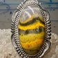 Bumblebee Jasper ring size 6.50 Navajo sterling silver women signed