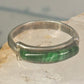 Navajo Malachite ring size 6 southwest band sterling silver women girls