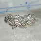 Vintage Sterling Silver 12K Gold Black Hills Gold Style Grape Leaf Ring Band Size 7 925