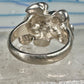 Frog ring toad band size 5.7 sterling silver women boys girls pinky