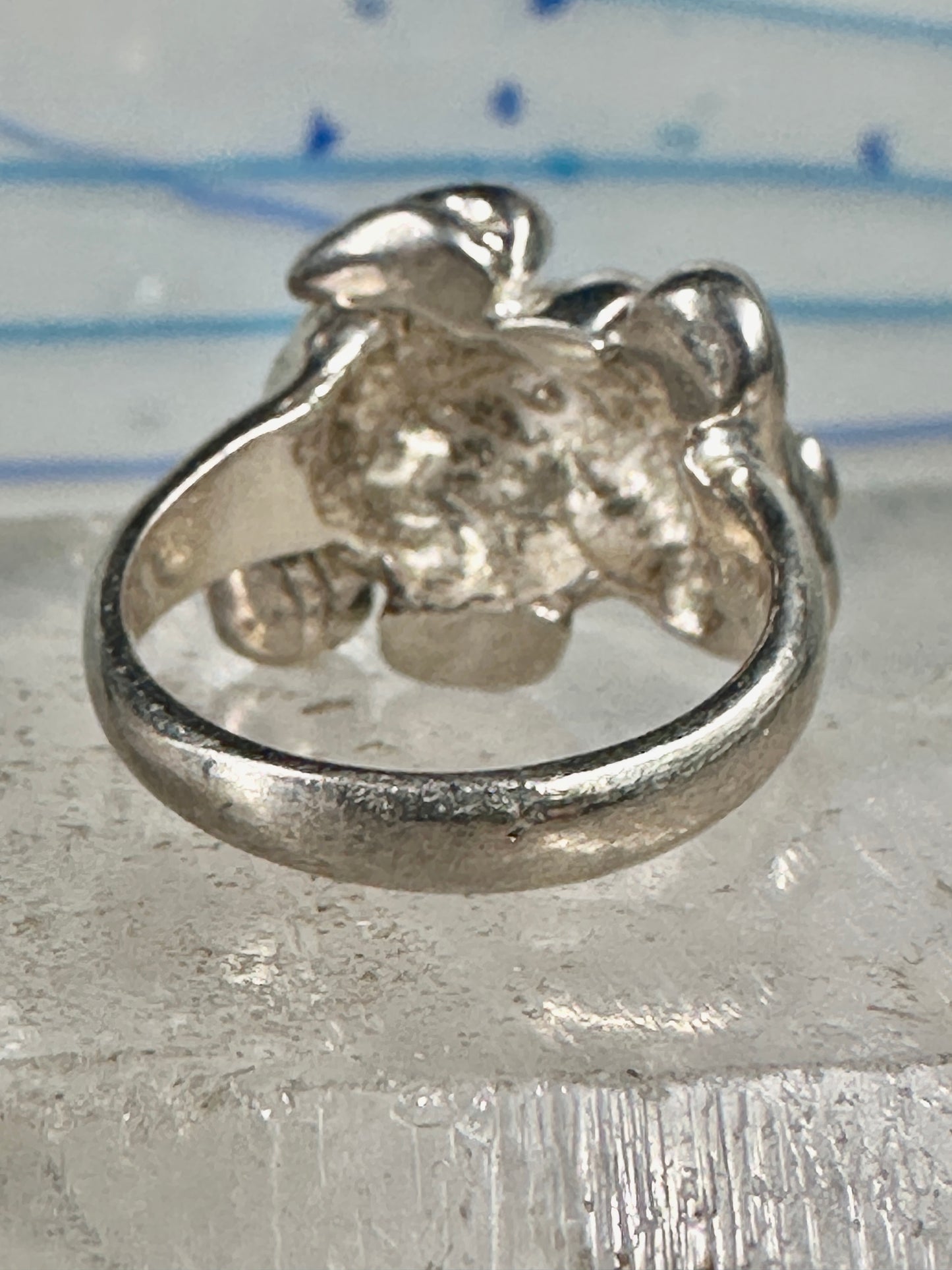 Frog ring toad band size 5.7 sterling silver women boys girls pinky