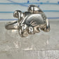 Frog ring toad band size 5.7 sterling silver women boys girls pinky