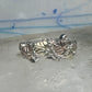 Vintage Sterling Silver 12K Gold Black Hills Gold Style Grape Leaf Ring Band Size 7 925