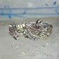 Vintage Sterling Silver 12K Gold Black Hills Gold Style Grape Leaf Ring Band Size 7 925