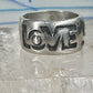 Love ring Valentine Wide band by Bell size 5 sterling silver women boys girls pinky