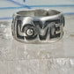 Love ring Valentine Wide band by Bell size 5 sterling silver women boys girls pinky