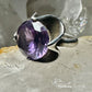 Purple ring cocktail size 4.25 pinky sterling silver vintage women girls