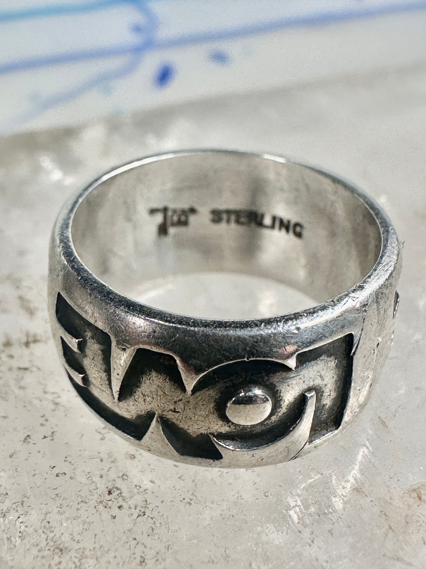 Love ring Valentine Wide band by Bell size 5 sterling silver women boys girls pinky