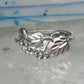 Vintage Sterling Silver 12K Gold Black Hills Gold Style Grape Leaf Ring Size 2.75 - 3 925