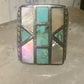 Navajo ring turquoise mop band size 8.75 sterling silver women men