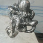 Octopus Ring Ocean brutalist  band sterling silver size 6 women