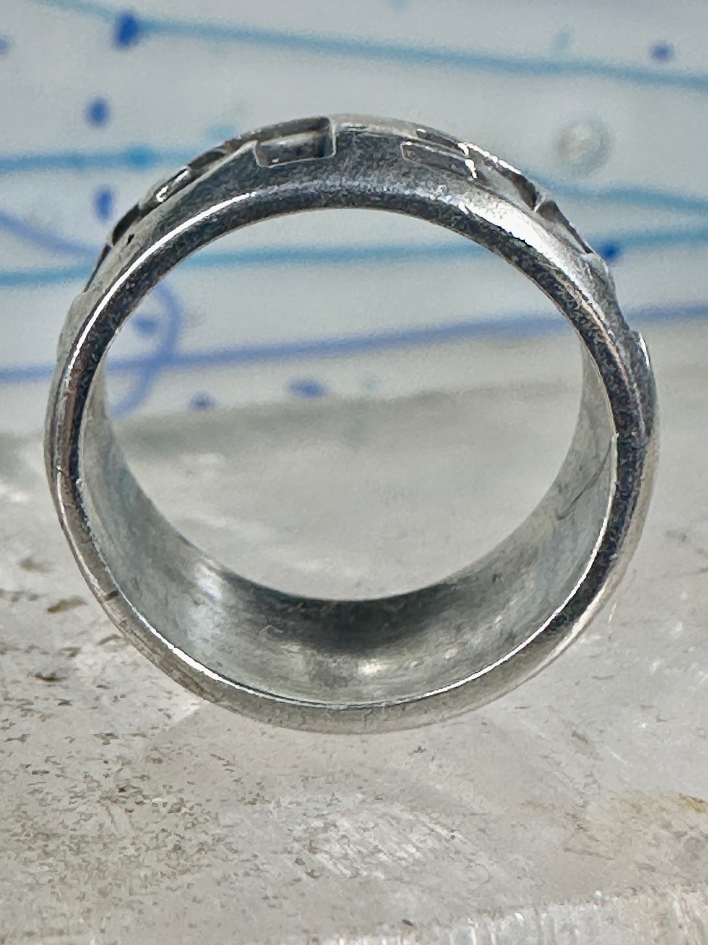 Love ring Valentine Wide band by Bell size 5 sterling silver women boys girls pinky