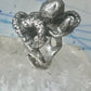 Octopus Ring Ocean brutalist  band sterling silver size 6 women