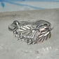 Vintage Sterling Silver 12K Gold Black Hills Gold Style Grape Leaf Ring Size 2.75 - 3 925