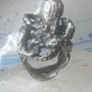 Octopus Ring Ocean brutalist  band sterling silver size 6 women