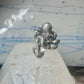 Octopus Ring Ocean brutalist  band sterling silver size 6 women