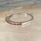 Navajo Coral ring size 7.5 stacker band southwest sterling silver women girls