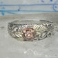 Vintage Sterling Silver 12K Gold Black Hills Gold Style Rose Filigree Ring Band Size 8 925