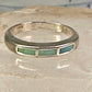 Navajo Turquoise ring size 7.75 stacker band southwest sterling silver women girls