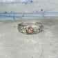 Vintage Sterling Silver 12K Gold Black Hills Gold Style Rose Filigree Ring Band Size 8 925