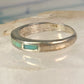 Navajo Turquoise ring size 7.75 stacker band southwest sterling silver women girls