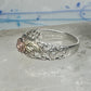 Vintage Sterling Silver 12K Gold Black Hills Gold Style Rose Filigree Ring Band Size 8 925