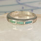 Navajo Turquoise ring size 7.75 stacker band southwest sterling silver women girls