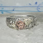 Vintage Sterling Silver 12K Gold Black Hills Gold Style Rose Filigree Ring Band Size 8 925