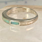 Navajo Turquoise ring size 7.75 stacker band southwest sterling silver women girls