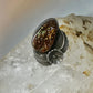 Fire Agate ring size 10 Navajo squash blossom sterling silver women