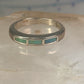 Navajo Turquoise ring size 7.75 stacker band southwest sterling silver women girls