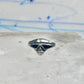 Vintage Sterling Silver Onyx Inlay Alien Futuristic Face Sunglasses Ring Size 6 925