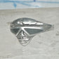 Vintage Sterling Silver Onyx Inlay Alien Futuristic Face Sunglasses Ring Size 6 925