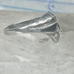 Vintage Sterling Silver Onyx Inlay Alien Futuristic Face Sunglasses Ring Size 6 925