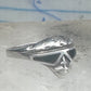 Vintage Sterling Silver Onyx Inlay Alien Futuristic Face Sunglasses Ring Size 6 925