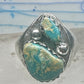 Vintage Sterling Silver Native American Turquoise Two Stone Statement Ring Size 16 925