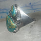 Vintage Sterling Silver Native American Turquoise Two Stone Statement Ring Size 16 925