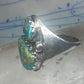Vintage Sterling Silver Native American Turquoise Two Stone Statement Ring Size 16 925