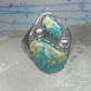 Vintage Sterling Silver Native American Turquoise Two Stone Statement Ring Size 16 925