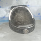 Vintage Sterling Silver Tiger's Eye Signet Ring Thunderbird Mudman Motif Statement Size 10.25 925