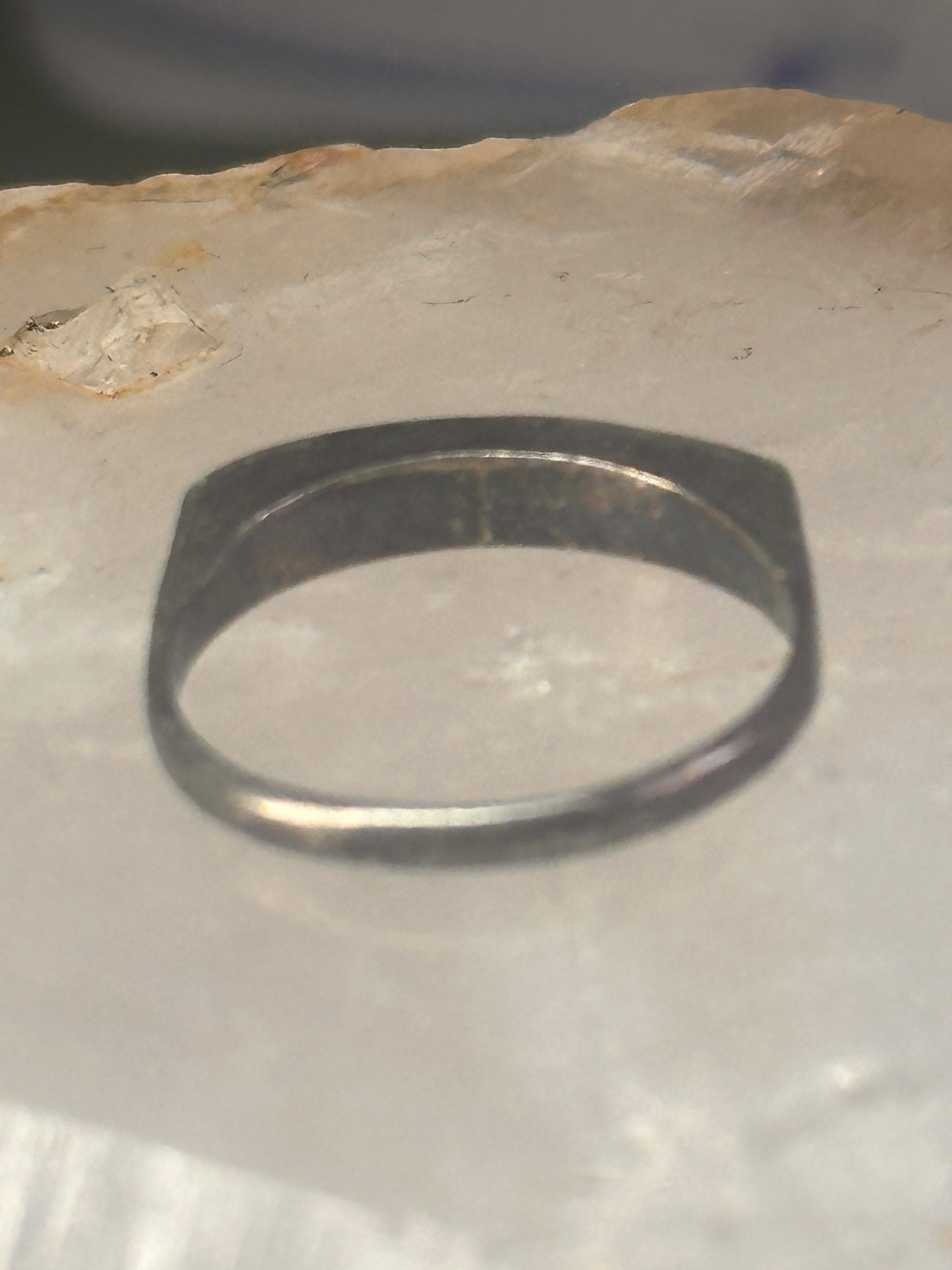 Navajo Turquoise ring size 5.25 stacker band southwest sterling silver women girls