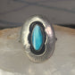 Navajo Ring Shadow box Turquoise size 7.2 sterling silver women girls